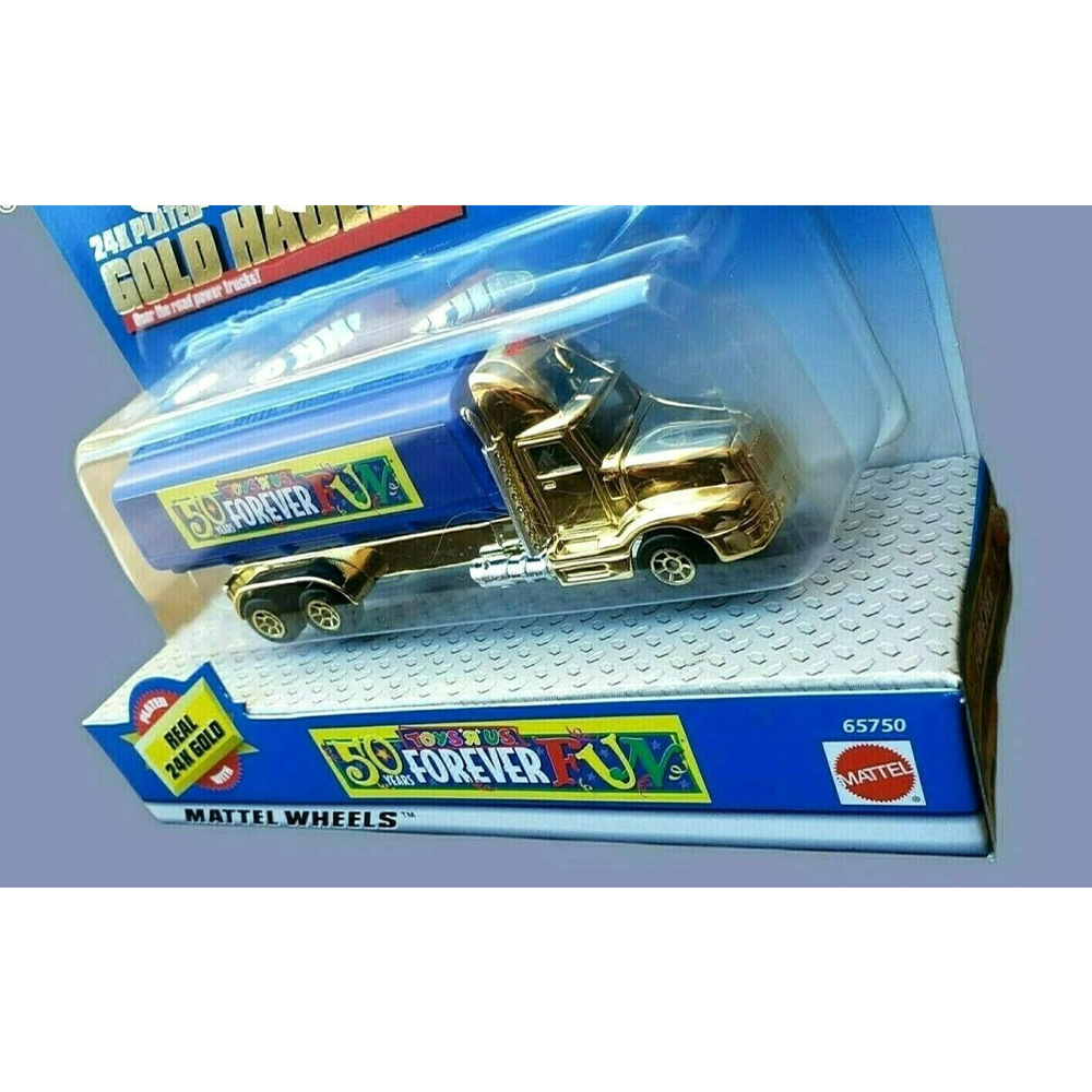 1998 Hot Wheels 24K Plated Gold Semi Truck Haulers Toys R Us 50 Years Forever - Picture 5 of 11